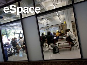 First day of classes in the new eSpace studio, Fall 2011