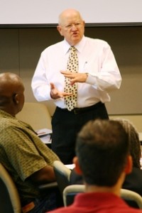 ASU professor Thomas Schleifer is teaching small business owners how to expand their ventures. Photo by: Blaine Coury