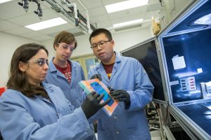 Mariana Bertoni and her students study defects in solar cell materials at the Defect Engineering for Energy Conversion Technologies Lab, of which Bertoni is principal investigator